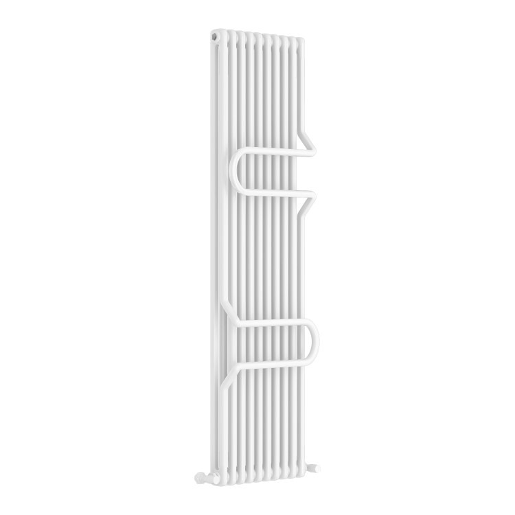 Vertical White Column Radiator with Towel Bars 1800 x 460mm - Nevis - Image 4