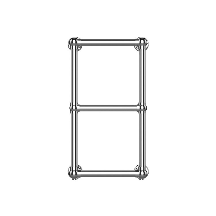 Chrome Vertical Traditional Towel Radiator 700 x 400mm - Regent - Image 4