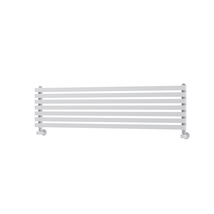 Ravello Linea White Square Designer Radiator 315x1200mm Single Panel 1771 BTU - Horizontal Bars - Image 4