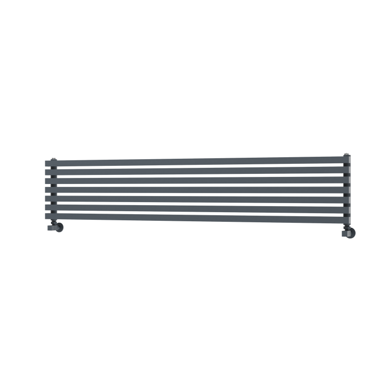 Ravello Linea Dark Grey Anthracite Square Designer Radiator 315x1600mm Single Panel 2297 BTU - Horizontal Bars - Image 4