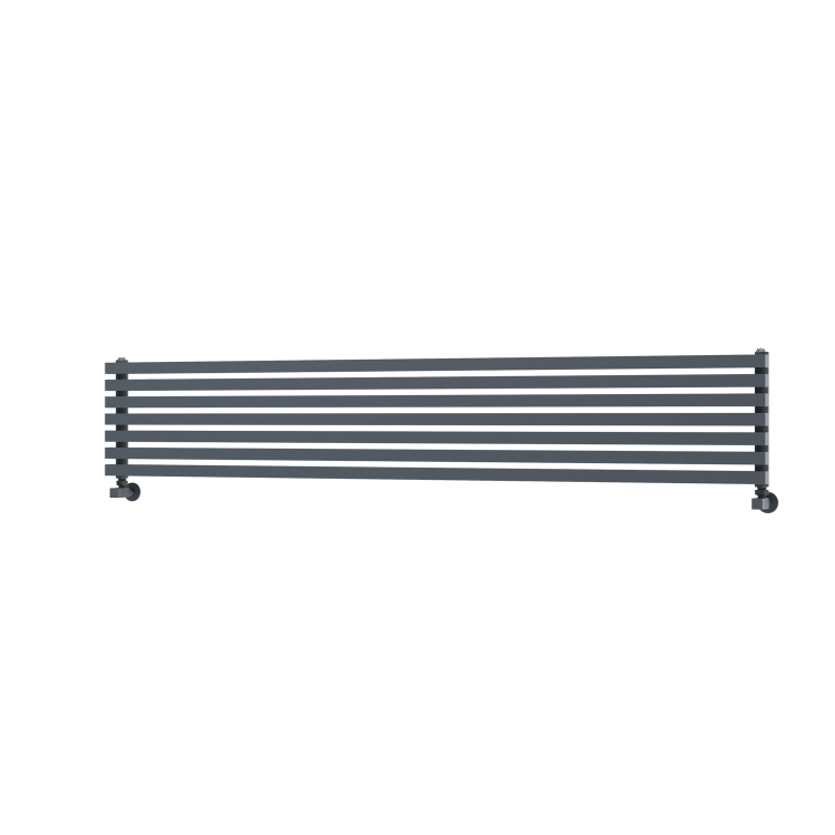 Ravello Linea Dark Grey Anthracite Square Designer Radiator 315x1800mm Single Panel 2556 BTU - Horizontal Bars - Image 4