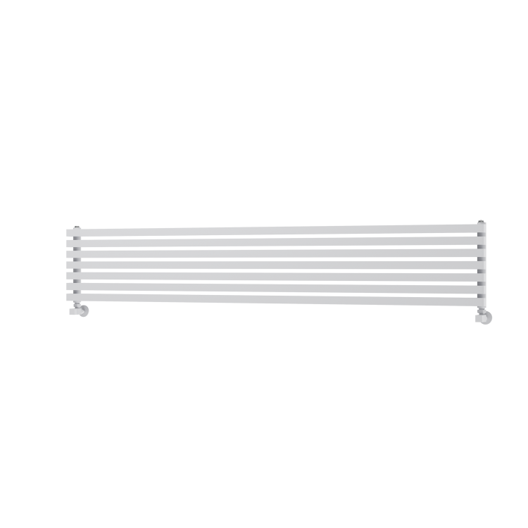 Ravello Linea White Square Designer Radiator 315x1800mm Single Panel 2556 BTU - Horizontal Bars - Image 4