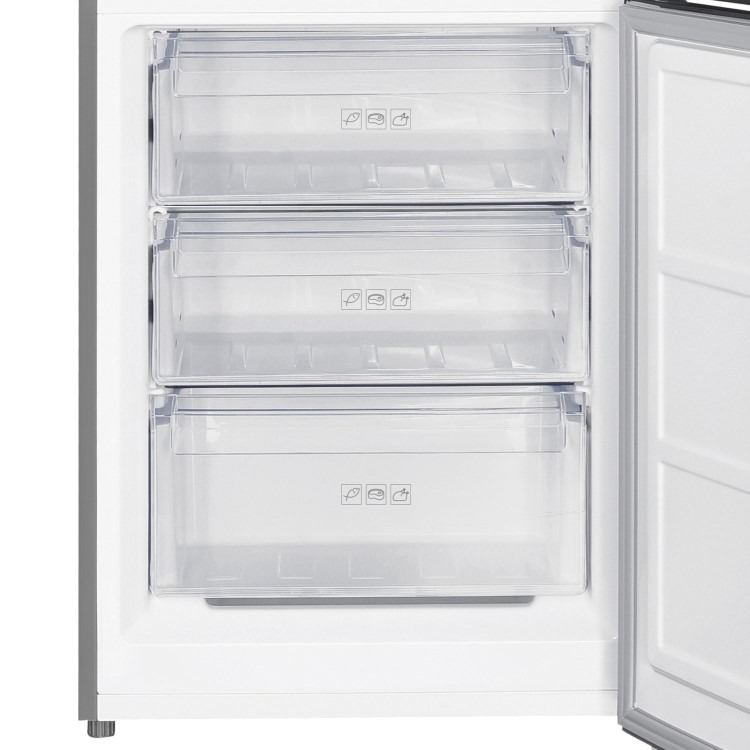 TCL 293 Litre 70/30 Freestanding Fridge Freezer - Stainless steel - Image 4