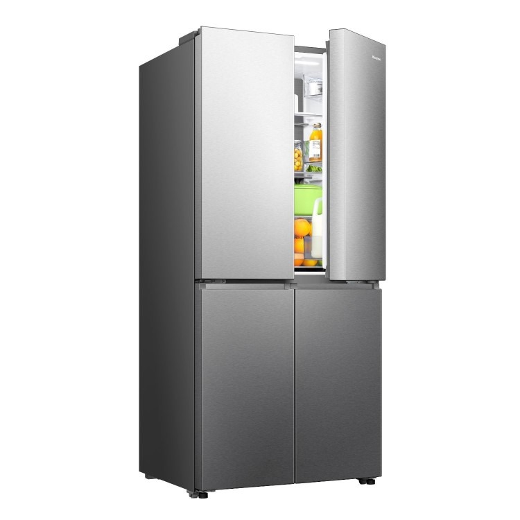 Hisense PureFlat 483L Four Door American Fridge Freezer - Stainless Steel - Image 4