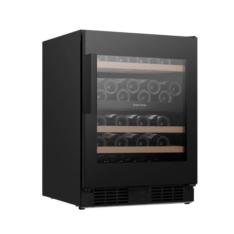 Hisense 46 Bottle Capacity Dual Zone Freestanding Wine Cooler - Black - Image 4
