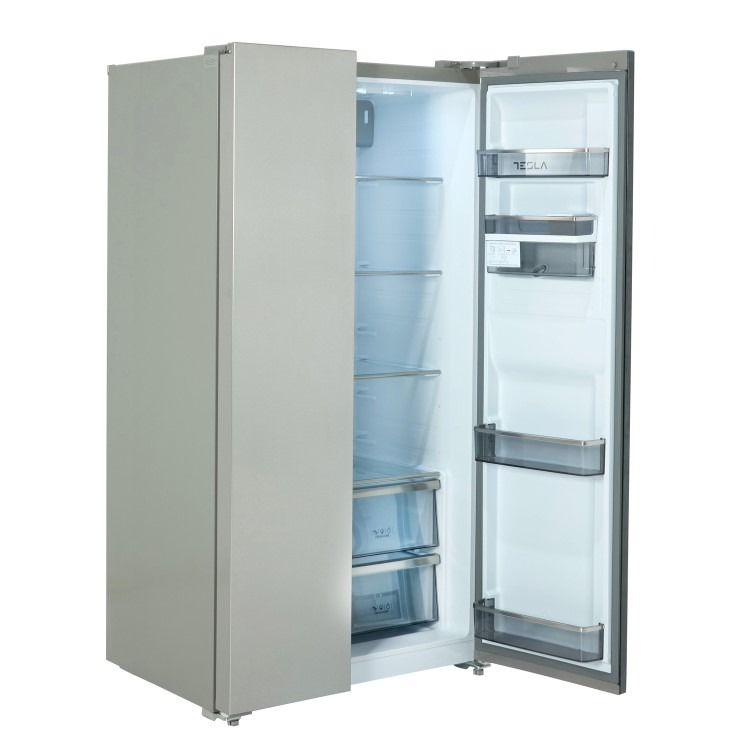 Tesla 582 Litres Side-By-Side American Fridge Freezer - Inox - Image 4
