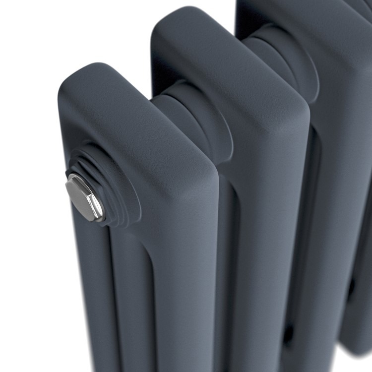 Reggio Anthracite Vertical Triple Column Traditional Radiator 1500x290mm 2813 BTU - Cast Iron Style - Image 4