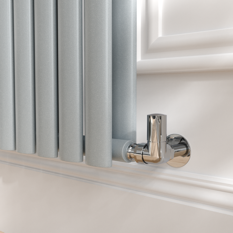 Sorrento Salt & Pepper Vertical Oval Designer Radiator 1800x590mm Double Panel 6229 BTU - Image 5