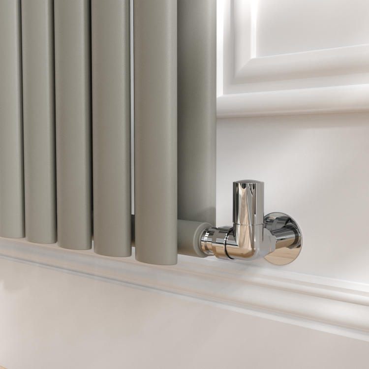Sorrento Smoked Stone Vertical Oval Designer Radiator 1800x590mm Double Panel 6229 BTU - Image 4
