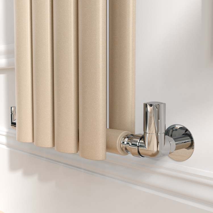 Sorrento Cleopatra Vertical Oval Designer Radiator 1600x236mm Double Panel 2234 BTU - Image 3