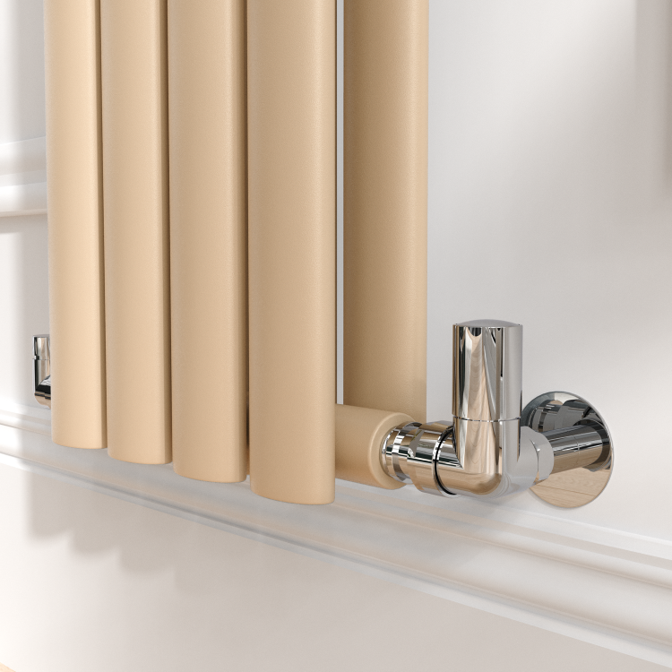Sorrento Elk brown Vertical Oval Designer Radiator 1600x236mm Double Panel 2234 BTU - Image 3
