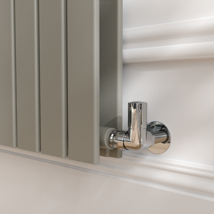Riace Smoked Stone Vertical Flat Designer Radiator 1600x408mm Double Panel 3687 BTU - Image 2
