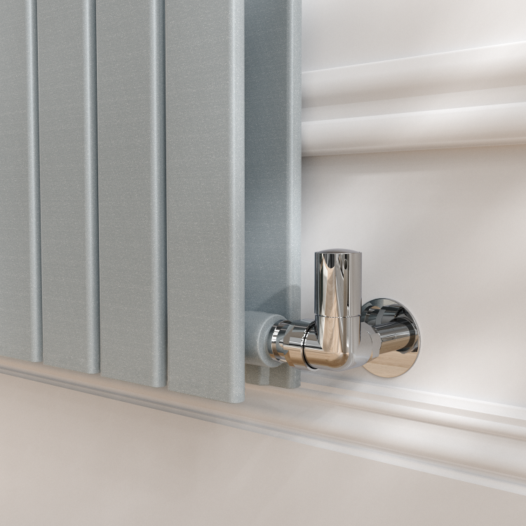 Riace Salt & Pepper Vertical Flat Designer Radiator 1800x408mm Double Panel 4168 BTU - Image 2