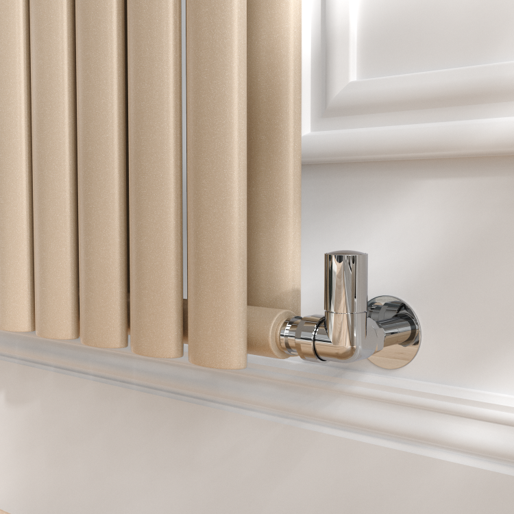 Sorrento Cleopatra Vertical Oval Designer Radiator 1600x472mm Double Panel 4468 BTU - Image 3