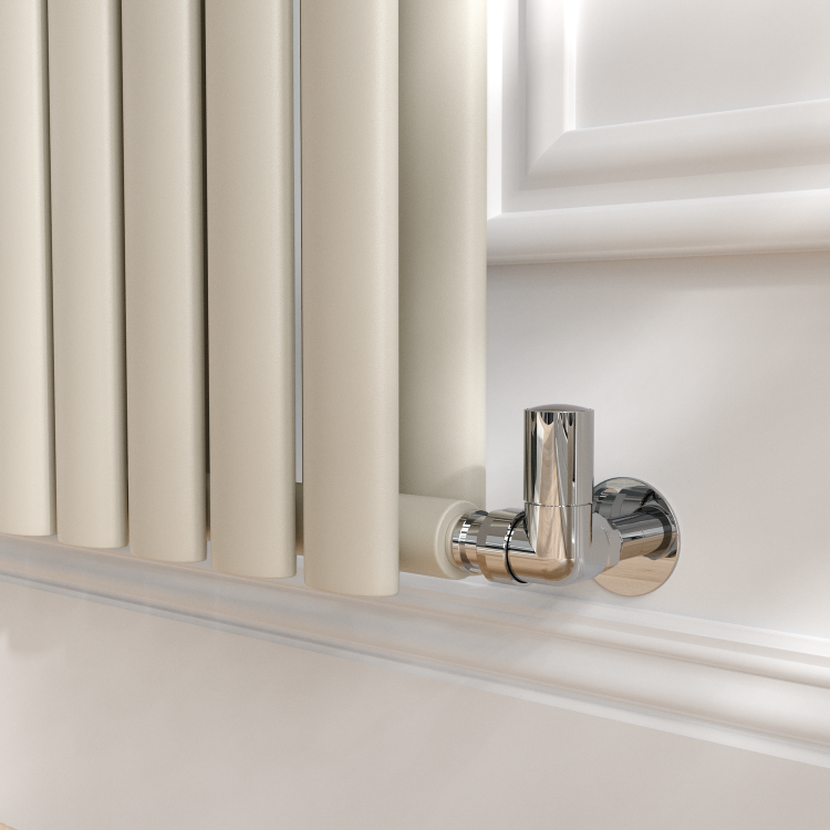 Sorrento Linen Vertical Oval Designer Radiator 1800x472mm Double Panel 4983 BTU - Image 5