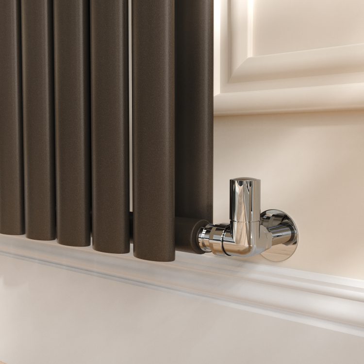 Sorrento Russet Vertical Oval Designer Radiator 1800x472mm Double Panel 4983 BTU - Image 3