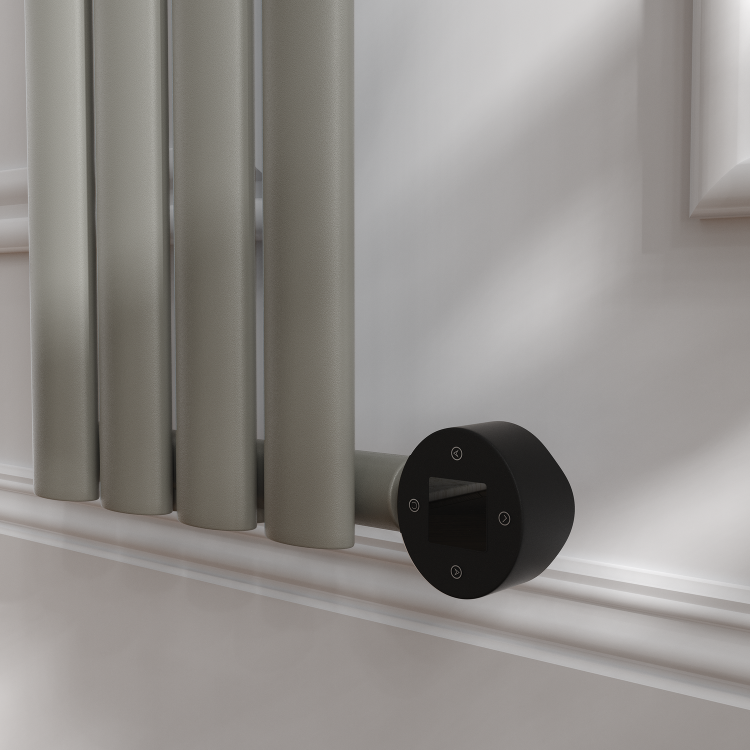 Smoked Stone Vertical Smart Electric Radiator with Wi-Fi Thermostat - 1000W - H1600xW236 - Bathroom Safe - Image 2