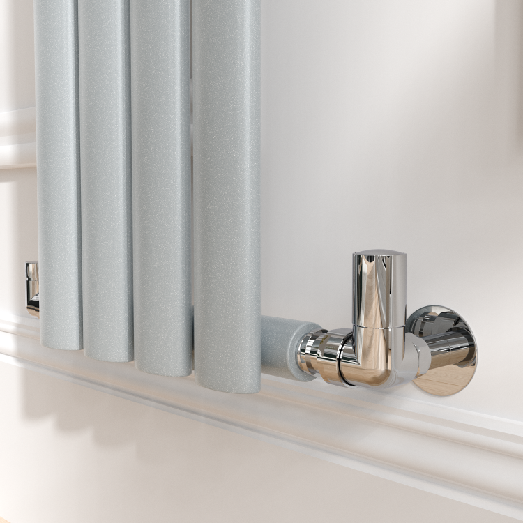 Sorrento Salt & Pepper Vertical Oval Designer Radiator 1600x236mm Single Panel 1521 BTU - Image 5