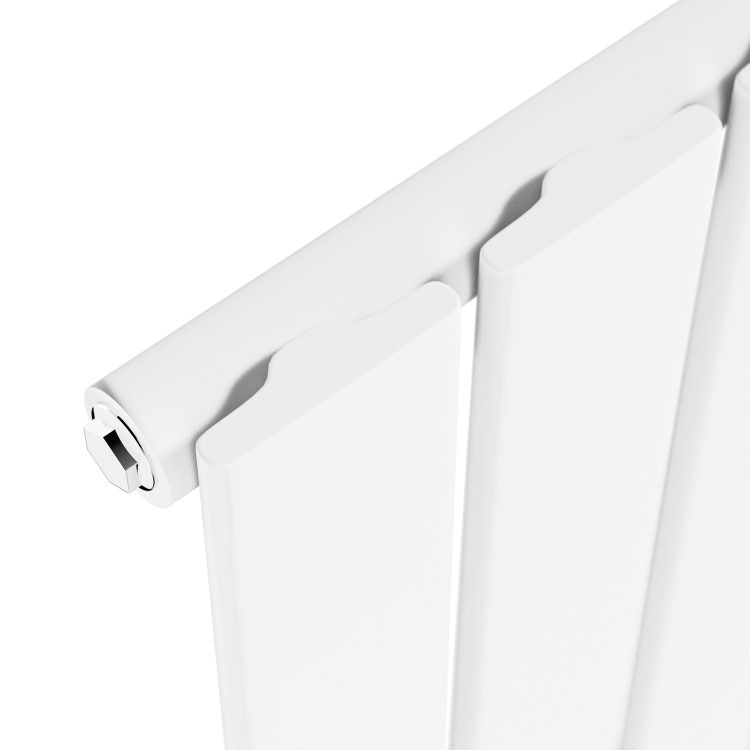 Riace White Vertical Flat Designer Radiator 1800x272mm Single Panel 1803 BTU - Image 4