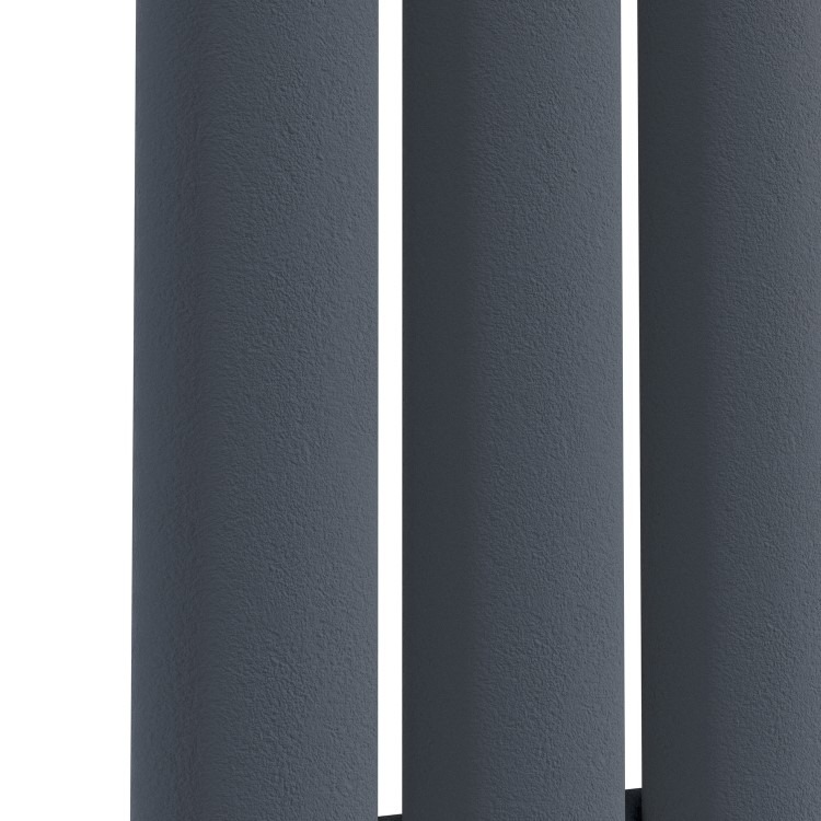 Sorrento Anthracite Vertical Oval Designer Radiator 1600x354mm Single Panel 2282 BTU - Image 3