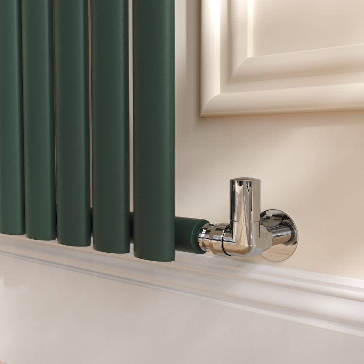 Sorrento Evergreen Vertical Oval Designer Radiator 1800x354mm Single Panel 2530 BTU - Image 3