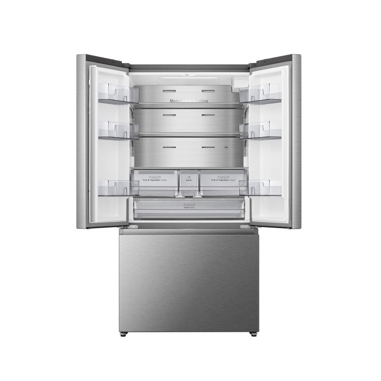 Hisense 634 Litre French Style American Fridge Freezer - Stainless Steel - Image 5