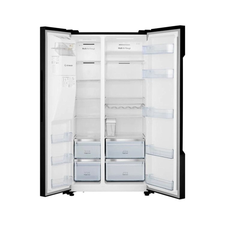 Hisense 562 Litre Side-By-Side American Fridge Freezer - Black - Image 5