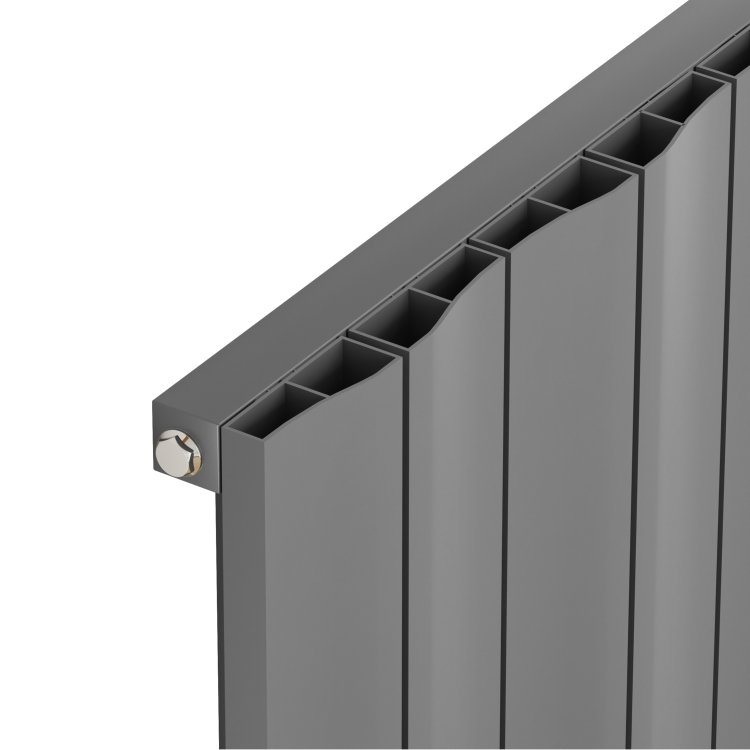 Eco Vivante Anthracite Horizontal Wave Designer Aluminium Radiator 600x945mm Single Panel 3055 BTU - Image 5