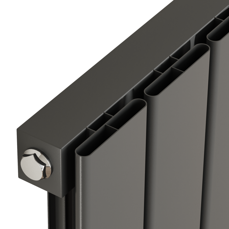 Eco Eleganza Anthracite Vertical Flat Designer Aluminium Radiator 1800x300mm Single Panel 2258 BTU - Image 5