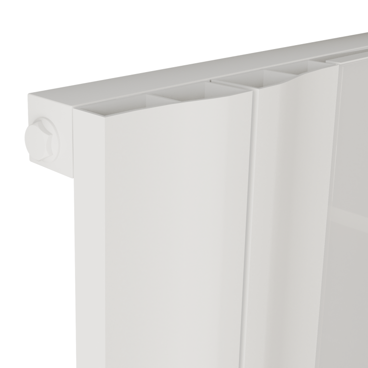 Eco Specchio White Vertical Wave Mirror Designer Aluminium Radiator 1800x550mm Single Panel 3387 BTU - Image 4