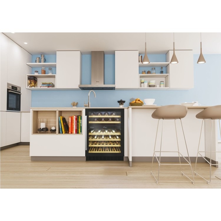 Candy 46 Bottle Dual Zone Wine Cooler - Black - Image 5