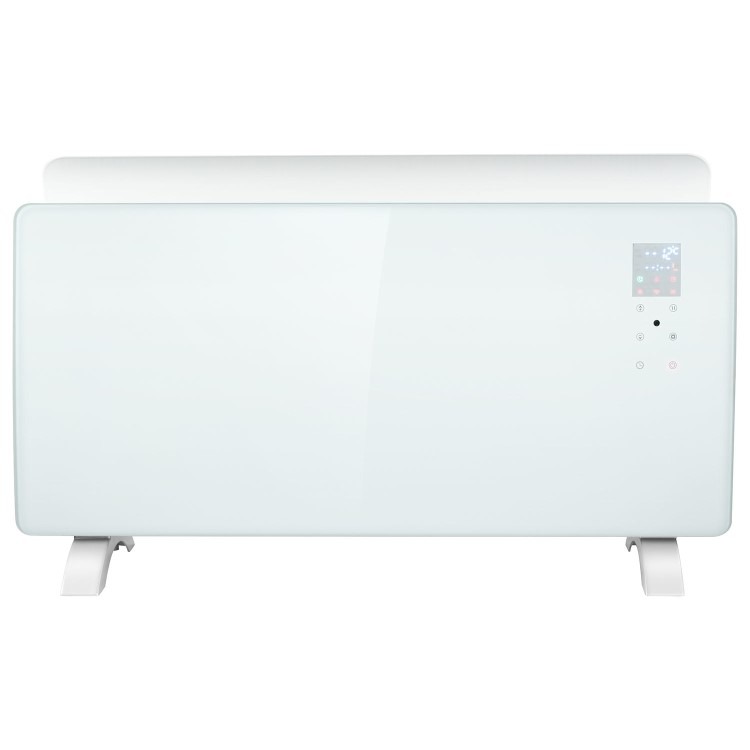 electriQ 2000W Smart Curved Designer Glass Panel Heater - Wall Mountable & Bathroom Safe - White - Image 5