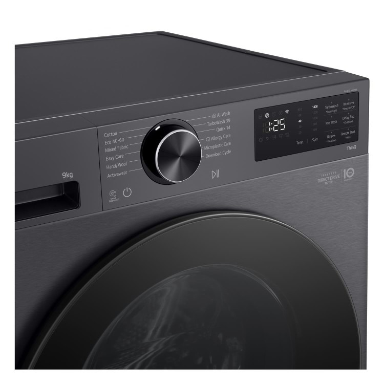 LG VX50 Series 9kg 1200rpm Washing Machine - AI Direct Drive Black - Image 4