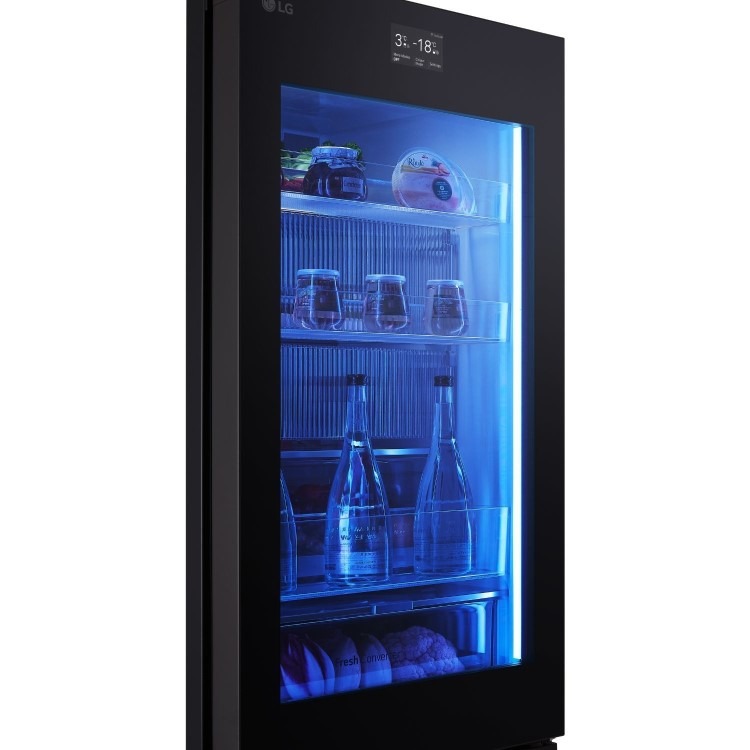 LG InstaView™ 349 Litre 60/40 Fridge Freezer - Black - Image 5