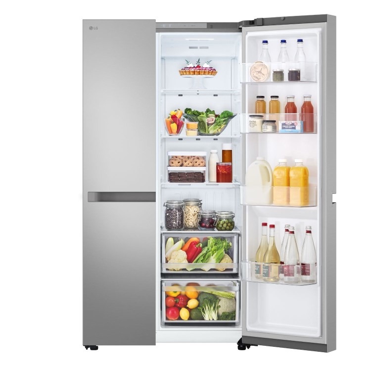 LG NatureFRESH 664 Litre Side-By-Side American Fridge Freezer - Prime Silver - Image 5