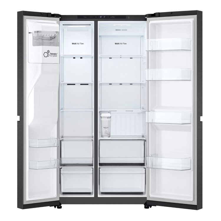 LG NatureFRESH 641 Litre Side-by-Side American Fridge Freezer - Black - Image 3