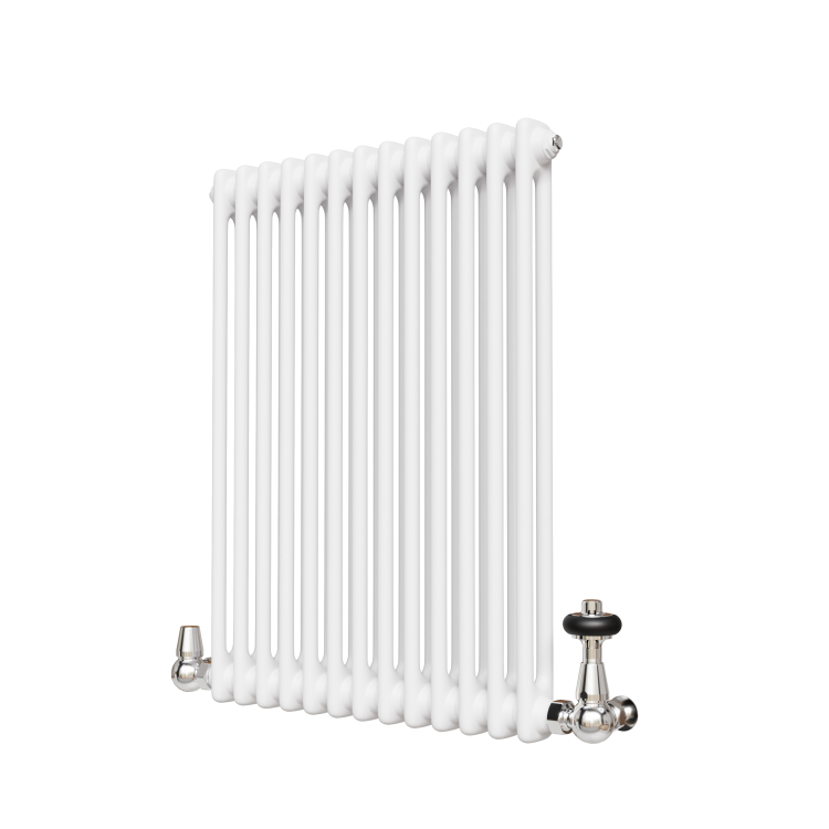 Reggio White Horizontal Double Column Radiator 800x605mm 2680 BTU - Cast Iron Style - Image 4