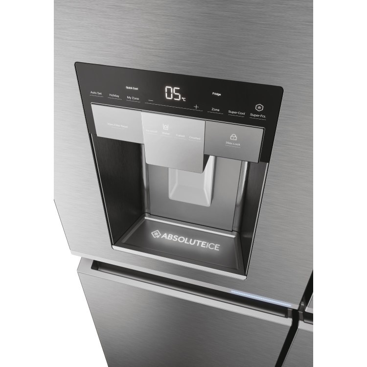 Haier Series 7 601 Litre Four Door American Fridge Freezer - Stainless steel - Image 4