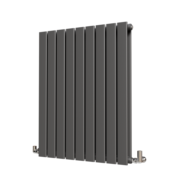 Riace Midnight Black Horizontal Flat Designer Radiator 800x612mm Double Panel 2970 BTU - Image 4