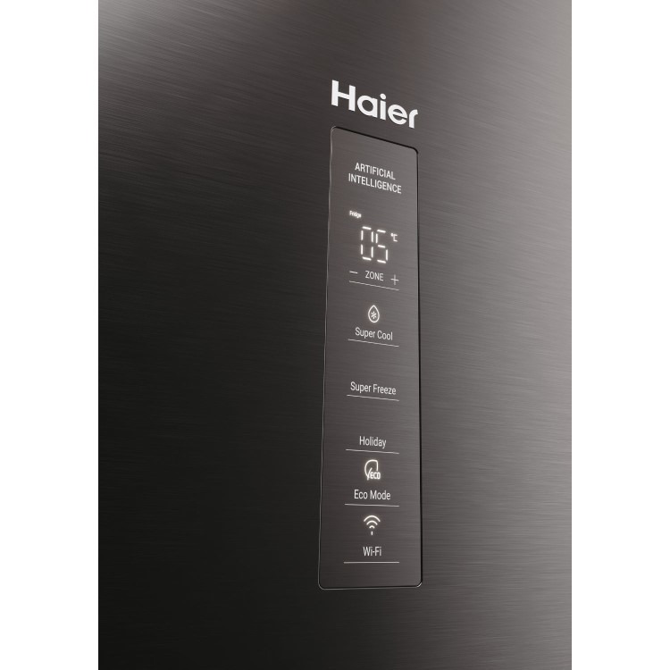 Haier 2D 60 Series 5 409 Litre 60/40 Freestanding Fridge Freezer - Dark Inox - Image 5