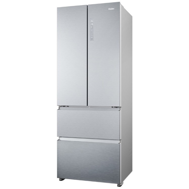Haier FD 70 Series 5 446 Litre French Style American Fridge Freezer - Platinum Inox - Image 5