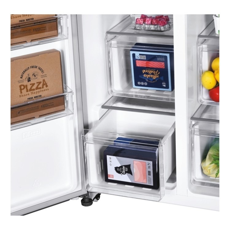 Hoover 532 Litre Side-By-Side American Fridge Freezer - Stainless Steel - Image 5