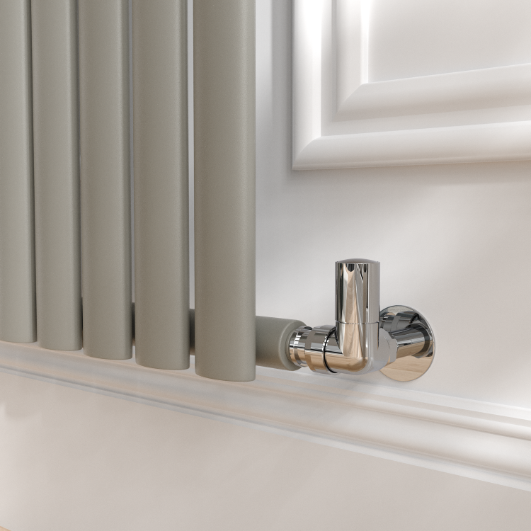 Sorrento Smoked Stone Horizontal Oval Designer Radiator 600x590mm Single Panel 1576 BTU - Image 4