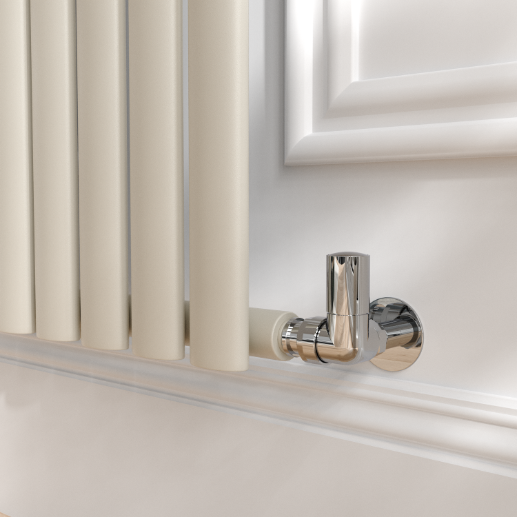Sorrento Linen Horizontal Oval Designer Radiator 600x1003mm Single Panel 2679 BTU - Image 4