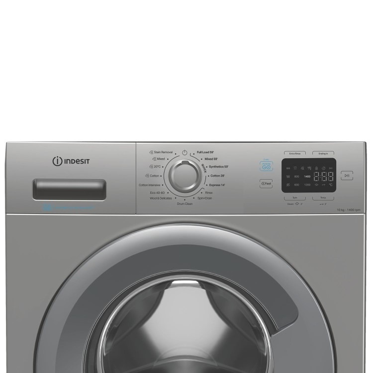 Indesit Push&Go 10kg 1400rpm Washing Machine - Silver - Image 5