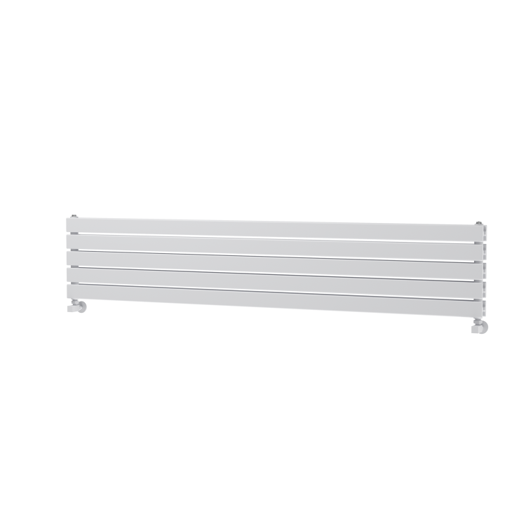 Riace Linea Midnight Black Flat Designer Radiator 630x1200mm Single Panel 2881 BTU - Horizontal Bars - Image 4