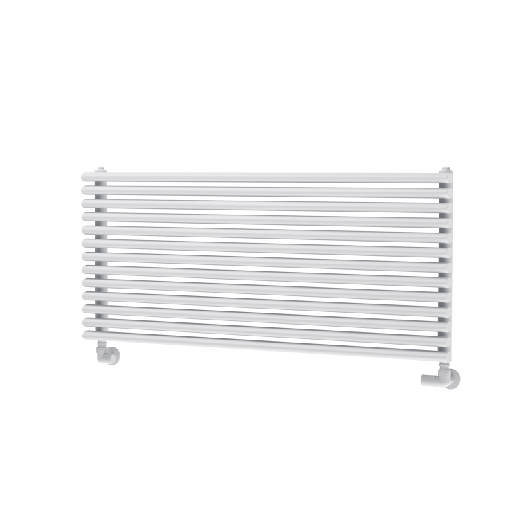Ventura Linea White Oval Unique Designer Radiator 455x1000mm Single Panel 2249 BTU - Horizontal Bars - Image 4