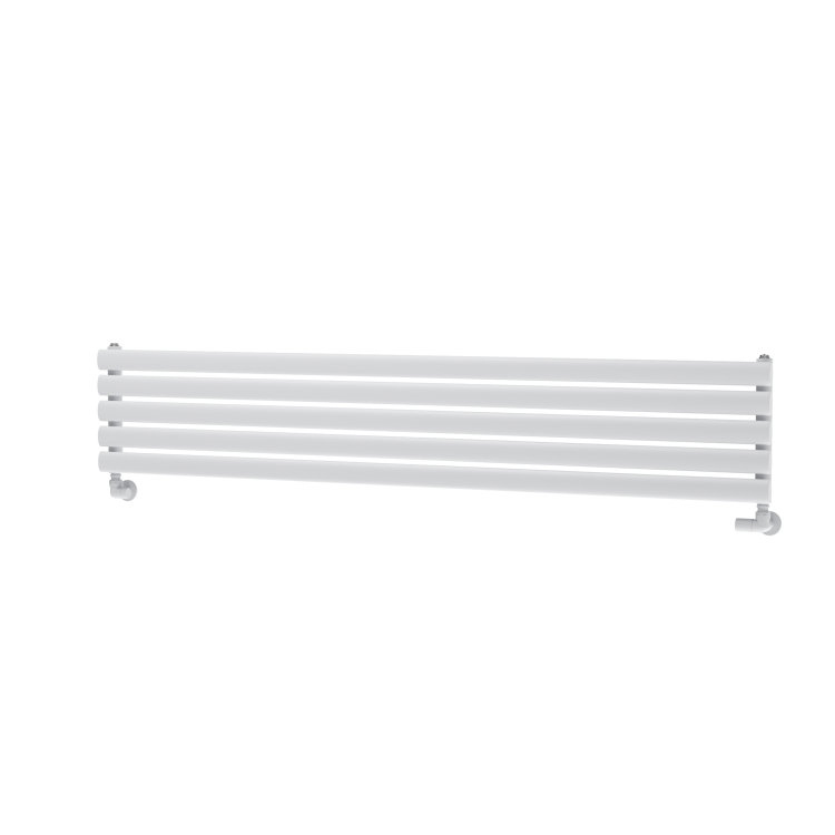 Sorrento Linea White Oval Designer Radiator 295x1600mm Single Panel 1891 BTU - Horizontal Bars - Image 4