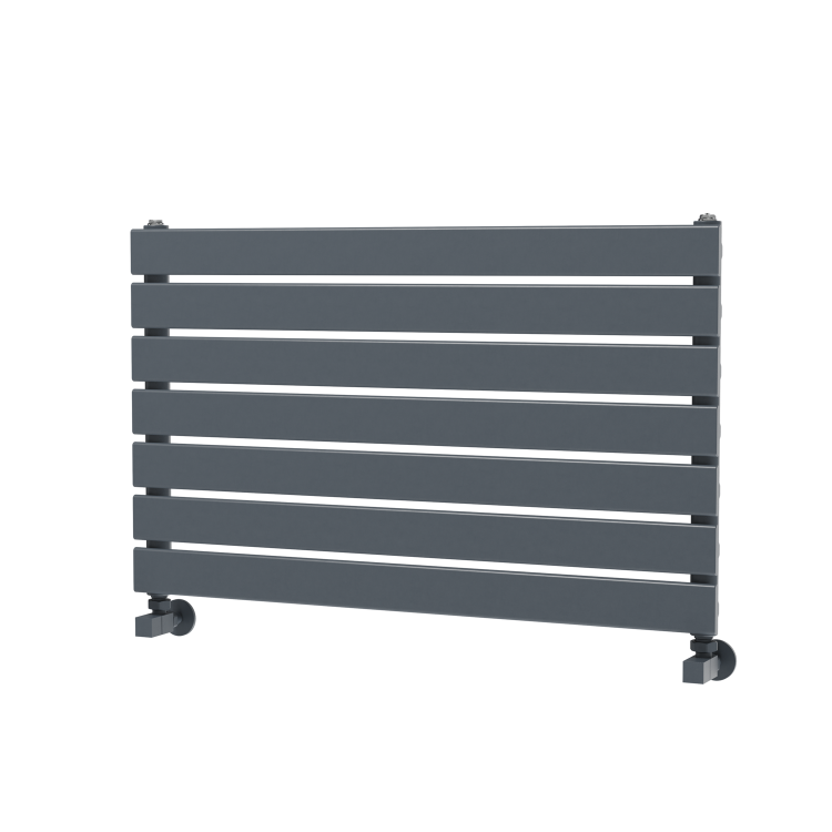 Riace Linea Dark Grey Anthracite Flat Designer Radiator 490x800mm Single Panel 1546 BTU - Horizontal Bars - Image 5