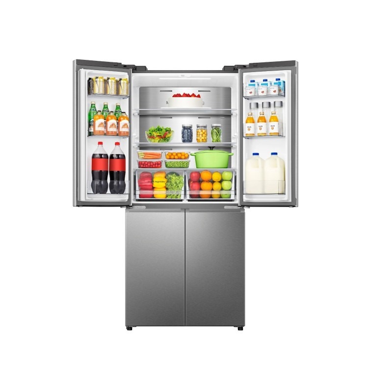 Hisense PureFlat 483L Four Door American Fridge Freezer - Stainless Steel - Image 5
